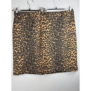 Jones New York Pencil Skirt Cheetah Print Women's Plus Size 18 Stretch
